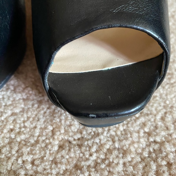 🖤 Nine & Co. black peep toe pumps / heels size 9M 👀 - Picture 8 of 10